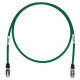 Panduit Cat.6a S/FTP Patch Network Cable - 14.76 ft Category 6a Network Cable for Network Device - First End: 1 x RJ-45 Male Network - Second End: 1 x RJ-45 Male Network - Patch Cable - Shielding - 26 AWG - Black, Green - 1 - TAA Compliance STP6X4.5MGR