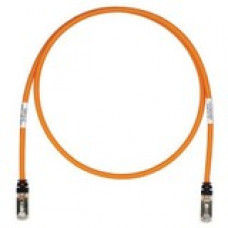Panduit Cat.6a S/FTP Patch Network Cable - 29.53 ft Category 6a Network Cable for Network Device - First End: 1 x RJ-45 Male Network - Second End: 1 x RJ-45 Male Network - 10 Gbit/s - Patch Cable - Shielding - 26 AWG - Black, Orange - 1 - TAA Compliance S