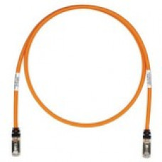 Panduit Cat.6a S/FTP Patch Network Cable - 40 ft Category 6a Network Cable for Network Device - First End: 1 x RJ-45 Male Network - Second End: 1 x RJ-45 Male Network - 10 Gbit/s - Patch Cable - Shielding - 26 AWG - Black, Orange - 1 - TAA Compliance STP6