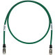 Panduit Cat.6a S/FTP Network Cable - 50 ft Category 6a Network Cable for Network Device - First End: 1 x RJ-45 Male Network - Second End: 1 x RJ-45 Male Network - Shielding - 26 AWG - Black, Green - 1 STP6X50GR