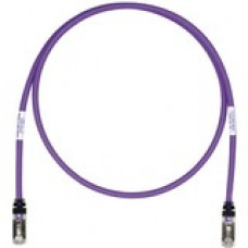 Panduit Cat.6a S/FTP Network Cable - 50 ft Category 6a Network Cable for Network Device - First End: 1 x RJ-45 Male Network - Second End: 1 x RJ-45 Male Network - Shielding - 26 AWG - Black, Violet - 1 STP6X50VL