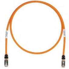Panduit Cat.6a S/FTP Patch Network Cable - 18 ft Category 6a Network Cable for Network Device - First End: 1 x RJ-45 Male Network - Second End: 1 x RJ-45 Male Network - Patch Cable - Shielding - 26 AWG - Orange - 25 - TAA Compliance STP6X18OR-Q