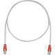 Panduit Cat.5e F/UTP Network Cable - 1.64 ft Category 5e Network Cable - First End: 1 x RJ-45 Male Network - Second End: 1 x RJ-45 Male Network - Patch Cable - Shielding - 26 AWG - Red, International Gray STPCH0.5MBRD