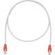Panduit Cat.5e UTP Patch Network Cable - 32.81 ft Category 5e Network Cable for Network Device - First End: 1 x RJ-45 Male Network - Second End: 1 x RJ-45 Male Network - Patch Cable - Shielding - Red, International Gray - 1 Pack - TAA Compliance STPCH10MB