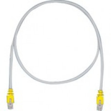 Panduit Cat.5e F/UTP Network Cable - 3.28 ft Category 5e Network Cable - First End: 1 x RJ-45 Male Network - Second End: 1 x RJ-45 Male Network - Patch Cable - Shielding - 26 AWG - Yellow, International Gray STPCH1MBYL