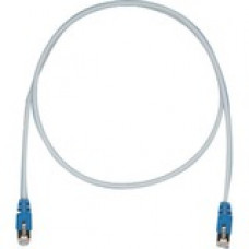 Panduit Cat.5e F/UTP Network Cable - 6.56 ft Category 5e Network Cable - First End: 1 x RJ-45 Male Network - Second End: 1 x RJ-45 Male Network - Patch Cable - Shielding - 26 AWG - Blue, International Gray STPCH2MBBU