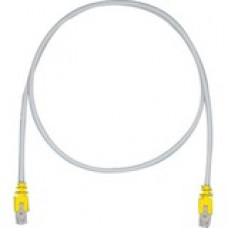Panduit Cat.5e F/UTP Network Cable - 6.56 ft Category 5e Network Cable - First End: 1 x RJ-45 Male Network - Second End: 1 x RJ-45 Male Network - Patch Cable - Shielding - 26 AWG - Yellow, International Gray - TAA Compliance STPCH2MBYL