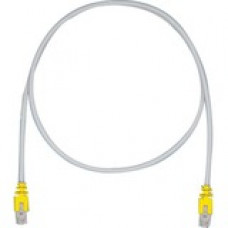 Panduit Cat.5e F/UTP Network Cable - 6.56 ft Category 5e Network Cable - First End: 1 x RJ-45 Male Network - Second End: 1 x RJ-45 Male Network - Patch Cable - Shielding - 26 AWG - Yellow, International Gray - TAA Compliance STPCH2MBYL