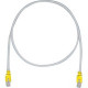 Panduit Cat.5e F/UTP Network Cable - 6.56 ft Category 5e Network Cable - First End: 1 x RJ-45 Male Network - Second End: 1 x RJ-45 Male Network - Patch Cable - Shielding - 26 AWG - Yellow, International Gray - TAA Compliance STPCH2MBYL