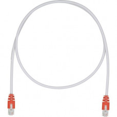 Panduit Cat.5e UTP Patch Network Cable - 9.84 ft Category 5e Network Cable for Network Device - First End: 1 x RJ-45 Male Network - Second End: 1 x RJ-45 Male Network - Patch Cable - Shielding - Red, International Gray - 1 Pack - TAA Compliance STPCH3MBRD