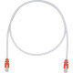 Panduit Cat.5e UTP Patch Network Cable - 9.84 ft Category 5e Network Cable for Network Device - First End: 1 x RJ-45 Male Network - Second End: 1 x RJ-45 Male Network - Patch Cable - Shielding - Red, International Gray - 1 Pack - TAA Compliance STPCH3MBRD
