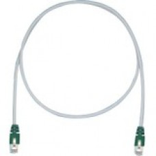 Panduit Cat.5e F/UTP Patch Network Cable - 26.25 ft Category 5e Network Cable for Network Device - First End: 1 x RJ-45 Male Network - Second End: 1 x RJ-45 Male Network - Patch Cable - Shielding - 26 AWG - Green, International Gray - 1 STPCH8MBGR