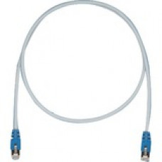 Panduit Cat.5e F/UTP Network Cable - 9.84 ft Category 5e Network Cable - First End: 1 x RJ-45 Male Network - Second End: 1 x RJ-45 Male Network - Patch Cable - Shielding - 26 AWG - Blue, International Gray - TAA Compliance STPCH3MBBU