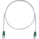 Panduit Cat.5e F/UTP Network Cable - 9.84 ft Category 5e Network Cable - First End: 1 x RJ-45 Male Network - Second End: 1 x RJ-45 Male Network - Patch Cable - Shielding - 26 AWG - Green, International Gray STPCH3MBGR