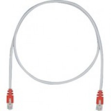 Panduit Cat.5e F/UTP Network Cable - 6.56 ft Category 5e Network Cable - First End: 1 x RJ-45 Male Network - Second End: 1 x RJ-45 Male Network - Patch Cable - Shielding - 26 AWG - Red, International Gray STPCH2MBRD