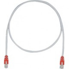 Panduit Cat.5e F/UTP Network Cable - 16.40 ft Category 5e Network Cable - First End: 1 x RJ-45 Male Network - Second End: 1 x RJ-45 Male Network - Patch Cable - Shielding - 26 AWG - Red, International Gray - TAA Compliance STPCH5MBRD