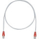 Panduit Cat.5e F/UTP Network Cable - 16.40 ft Category 5e Network Cable - First End: 1 x RJ-45 Male Network - Second End: 1 x RJ-45 Male Network - Patch Cable - Shielding - 26 AWG - Red, International Gray - TAA Compliance STPCH5MBRD
