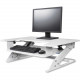 Kantek Desktop Riser Workstation Sit To Stand White - Up to 24" Screen Support - 5.3" Height x 35" Width x 24" Depth - White STS900W