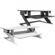 Video Furniture International VFI Sit-Stand Module - 35 lb Load Capacity - 20" Height x 35.4" Width x 22.3" Depth - Desktop - White STSTM-W