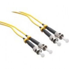 Axiom Fiber Optic Duplex Network Cable - 131.23 ft Fiber Optic Network Cable for Network Device - First End: 2 x ST Male Network - Second End: 2 x ST Male Network - 1 Gbit/s - 9/125 &micro;m - Yellow STSTSD9Y-40M-AX