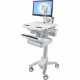 Ergotron StyleView Telepresence Cart, Dual Monitor - Up to 24" Screen Support - 44 lb Load Capacity - 50.5" Height x 17.5" Width x 31" Depth - Floor Stand - Aluminum SV43-1310-0
