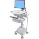 Ergotron StyleView Cart with LCD Arm, LiFe Powered, 2 Drawers (2x1) - Up to 24" Screen Support - 33 lb Load Capacity - Floor - Plastic, Aluminum, Zinc-plated Steel - TAA Compliance SV44-12A2-1