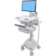 Ergotron StyleView Cart with LCD Pivot, LiFe Powered, 2 Drawers (2x1) - Up to 24" Screen Support - 33 lb Load Capacity - Floor - Plastic, Aluminum, Zinc-plated Steel - TAA Compliance SV44-13A2-1