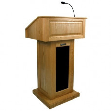 AmpliVox SW3020 - Wireless Victoria Lectern - 47" Height x 27" Width x 22" Depth - Clear Lacquer, Cherry - Solid Wood, Solid Hardwood SW3020-CH