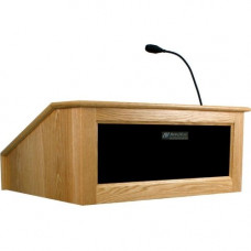 AmpliVox SW3025 - Wireless Victoria Tabletop Lectern with Sound - 12" Height x 26" Width x 22" Depth - Clear Lacquer, Maple - Solid Hardwood SW3025-MP