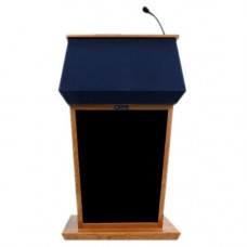 AmpliVox SW3040 - Wireless Patriot Lectern - Skirted Base - 51" Height x 31" Width x 23" Depth - Clear Lacquer, Walnut - Hardwood Veneer, Solid Hardwood SW3040-WT