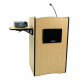 AmpliVox SW3230 - Wireless Multimedia Computer Lectern - Rectangle Top - 26" Table Top Width x 20" Table Top Depth - 44" Height - Maple, Laminated - Melamine SW3230-MP