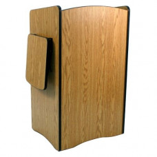 AmpliVox SW3230 - Wireless Multimedia Computer Lectern - Rectangle Top - 26" Table Top Width x 20" Table Top Depth - 44" Height - Walnut, Laminated - Melamine SW3230-WT