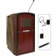 AmpliVox SW3250 - Wireless Pinnacle Multimedia Lectern - Sculpted Base - 47" Height x 26" Width x 26" Depth - Mahogany SW3250-MH