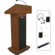 AmpliVox SW505 - Wireless Executive Sound Column Lectern - Rectangle Top - Sculpted Base - 20.75" Table Top Width x 16.50" Table Top Depth - 47" Height x 22" Width x 18" Depth - Assembly Required - High Pressure Laminate (HPL), Ma