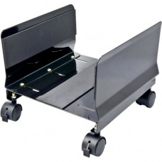 SYBA Multimedia Steel PC Stand for ATX Case with Adj. Width and 4 Caster wheels - 9.8" Width - Metal - Black SY-ACC65063