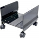 SYBA Multimedia Steel PC Stand for ATX Case with Adj. Width and 4 Caster wheels - 9.8" Width - Metal - Black SY-ACC65063