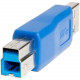 SYBA Multimedia USB 3.0 Plug Adapter: Type-A Male to Type-B Male, Gender Changer - 1 x Type A Male USB - 1 x Type B Male USB - Blue SY-ADA20086