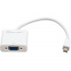 SYBA IO Crest Mini Displayport Male to VGA Female Adapter - 5.80" Mini DisplayPort/VGA Video Cable for Video Device, MAC, Desktop Computer - First End: 1 x Mini DisplayPort Male Digital Audio/Video - Second End: 1 x HD-15 Female VGA - Supports up to 