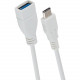 SYBA Multimedia 8 Inches USB 3.1 (USB-C) Type C Male to Type A Female OTG Short Cable - 8" USB Data Transfer Cable - First End: 1 x Type C Male USB - Second End: 1 x Type A Female USB - White SY-CAB20168