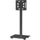 Video Furniture International VFI SYZ40 Mobile Display Stand - Up to 60" Screen Support - 125 lb Load Capacity - 1 x Shelf(ves) - 70" Height x 30" Width x 22.5" Depth - Steel - Black SYZ40-B