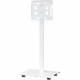 Video Furniture International VFI SYZ40 Mobile Display Stand - Up to 60" Screen Support - 125 lb Load Capacity - 1 x Shelf(ves) - 70" Height x 30" Width x 22.5" Depth - Steel - White SYZ40-W