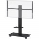 Video Furniture International VFI Economy LCD Monitor Stand for Single/Dual Monitors - Up to 70" Screen Support - 250 lb Load Capacity - 1 x Shelf(ves) - 68" Height x 60" Width x 22" Depth - Floor - Steel - Black SYZ84-CS70-B