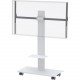 Video Furniture International VFI Economy LCD Monitor Stand for Single/Dual Monitors - Up to 70" Screen Support - 250 lb Load Capacity - 1 x Shelf(ves) - 68" Height x 60" Width x 22" Depth - Floor - Steel - White SYZ84-CS70-W