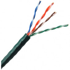 Weltron 1000ft Cat5E UTP 350MHz Stranded PVC CMR Cable - Green - 1000 ft Category 5e Network Cable for Network Device - Bare Wire - Bare Wire - Green T2404L5EPA-GN