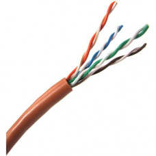 Weltron 1000ft Cat5E UTP 350MHz Stranded PVC CMR Cable - Orange - 1000 ft Category 5e Network Cable for Network Device - Bare Wire - Bare Wire - Orange T2404L5EPA-OR