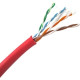 Weltron 1000ft Cat5E UTP 350MHz Stranded PVC CMR Cable - Red - 1000 ft Category 5e Network Cable for Network Device - Bare Wire - Bare Wire - Red T2404L5EPA-RD