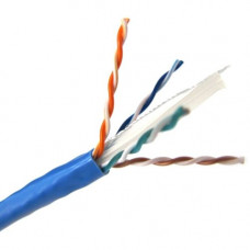 Weltron 1000ft Cat6 UTP 550 MHz Solid Plenum Cable - Blue - 1000 ft Category 6 Network Cable for Network Device - Bare Wire - Bare Wire - Blue T2404L6P-BL