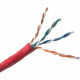 Weltron CAT6 Stranded (CMR) Network Cable - 1000 ft Category 6 Network Cable for Network Device - First End: 1 x Bare Wire - Second End: 1 x Bare Wire - 23 AWG - Red T2404L6PA-RD