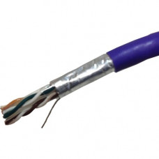 Weltron CAT6 Stranded Shielded (CMR) Network Cable - 1000 ft Category 6 Network Cable for Network Device - First End: 1 x Bare Wire - Second End: 1 x Bare Wire - Shielding - 23 AWG - Purple T2404L6PASH-PL