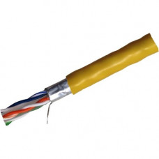 Weltron CAT6 Solid Shielded (CMR) Network Cable - 1000 ft Category 6 Network Cable for Network Device - First End: 1 x Bare Wire - Second End: 1 x Bare Wire - Shielding - 23 AWG - Yellow T2404L6SH-YL